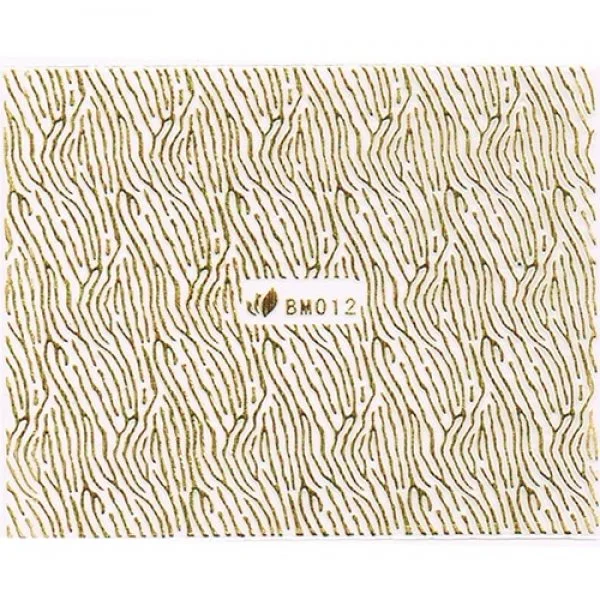 3D Metallic Sticker - gold Seblstklebende Aufkleber Nagelsticker Nagelaufkleber