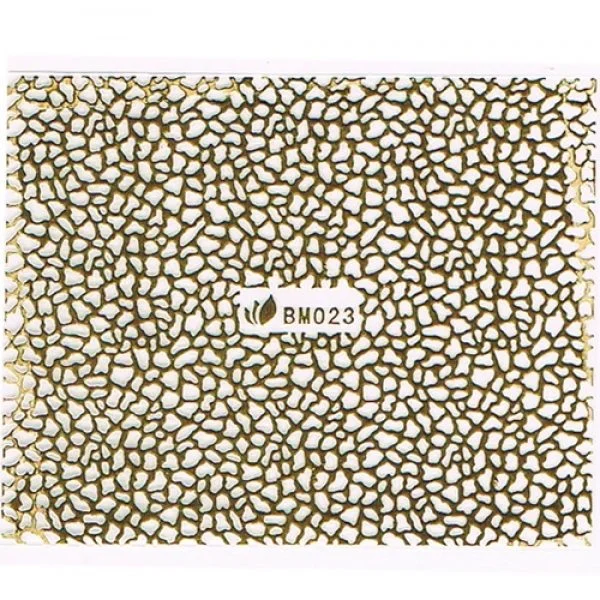 3D Metallic Sticker - gold Seblstklebende Aufkleber Nagelsticker Nagelaufkleber Girafe