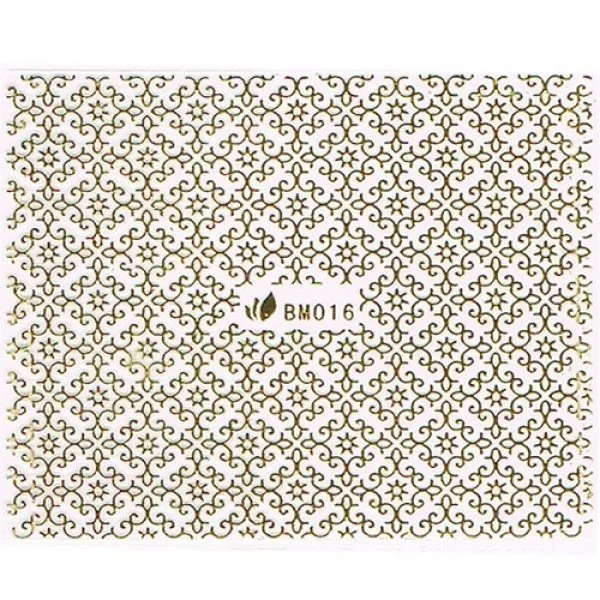 3D Metallic Sticker - gold Seblstklebende Aufkleber Nagelsticker Nagelaufkleber