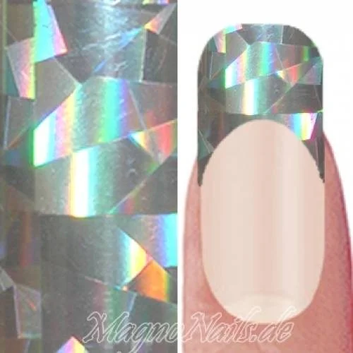Nail Art Transfer Folie 1,5m - Nail Foil - Silver Crush Nagelfolie Nageldesign Folie Tranferfolie Nailart