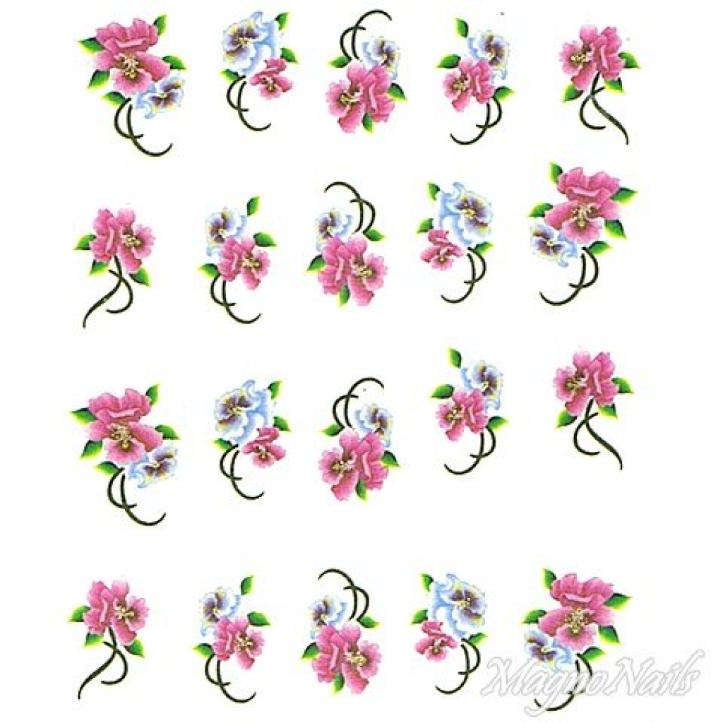 2D Nail Art One Stoke Sticker