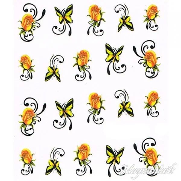 2D Nail Art One Stoke Sticker