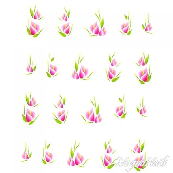 2D Nail Art One Stoke Sticker