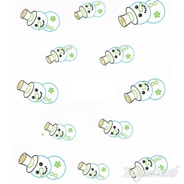 2D Nail Art One Stoke Sticker