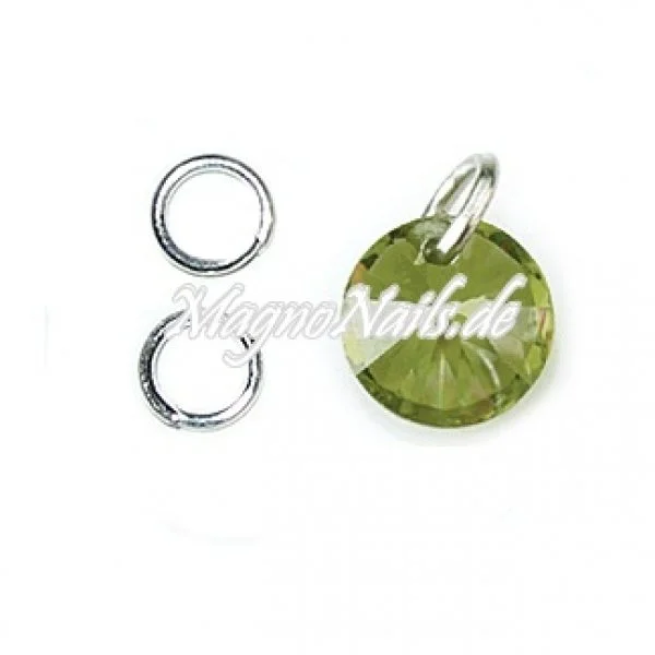 Nail Piercing rund - grün Nageldesign Nägel Schmuck Nails 