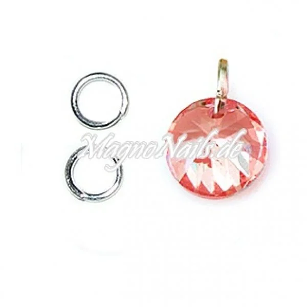 Nail Piercing rund - rot Nageldesign Nägel Schmuck Nails 