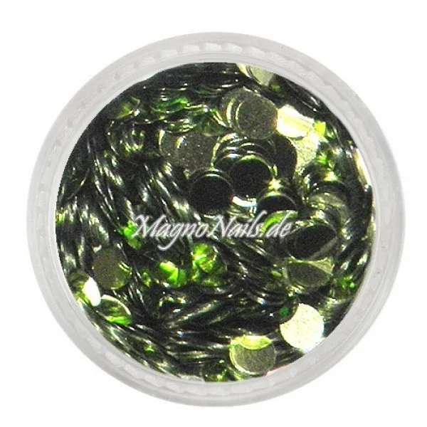 Runde Glitter - 3mm - apfelgrün Nageldesign Nägel Nails Nagelstudio Einleger