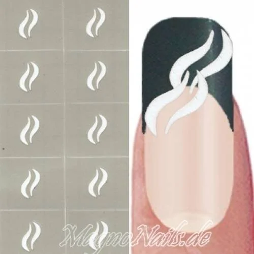 Nail Art Schablone - Nagellack Sticker Airbrush Nail Aufkleber selbstklebend