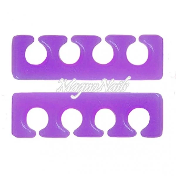 2 x Silikon Zehenspreizer lila Nagelstudio Zubehör Fusspflege Fußpflege