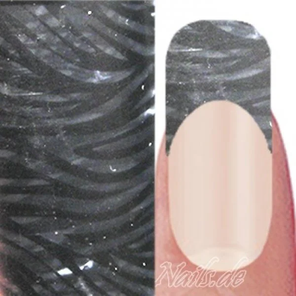 Nail Art Transfer Folie 1,5m - Nail Foil - Silver Tiger Nagelfolie Nageldesign Folie Tranferfolie Nailart