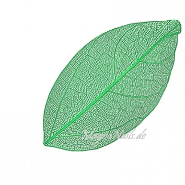 Einlegemotive - Nail Art Skelettblätter grün Nailart Nails Nägel Schmuck Einleger Nageldesign