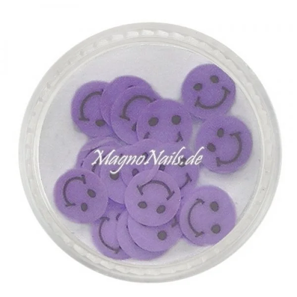 Einlegemotive - Fimo Shapes - Smilie flieder Nail Art Nails Nagel Nögel Nailart