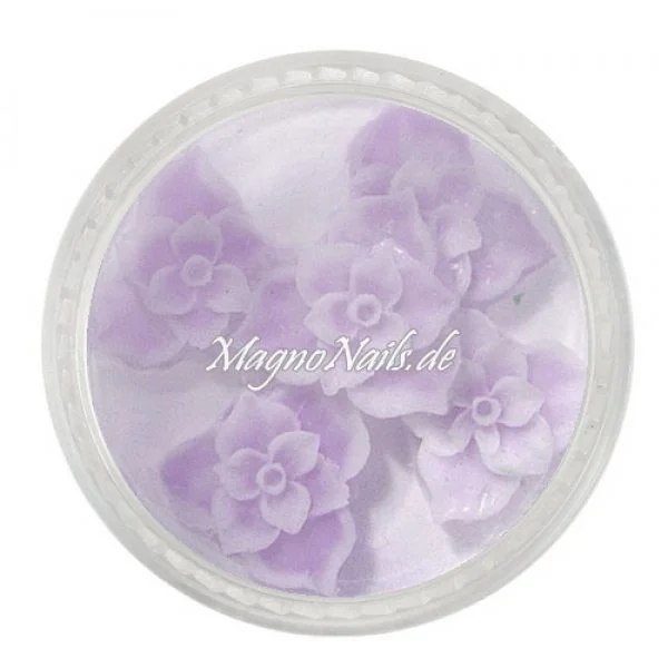 3D Einlegemotive - Gummi Soft Blumen lavendel