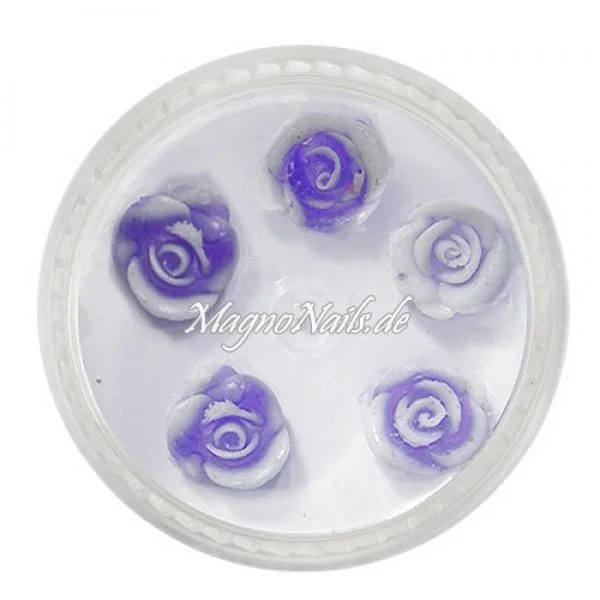 3D Einlegemotive - Gummi Soft Rosen lila