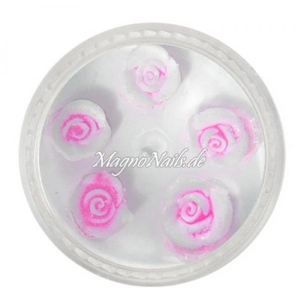 3D Einlegemotive - Gummi Soft Rosen neonpink