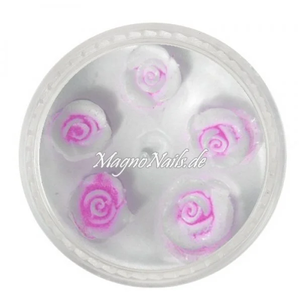 3D Einlegemotive - Gummi Soft Rosen pink Nailart Nageldesign Nail art