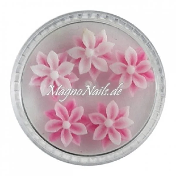 3D Einlegemotive - Gummi Soft Blumen himbeer