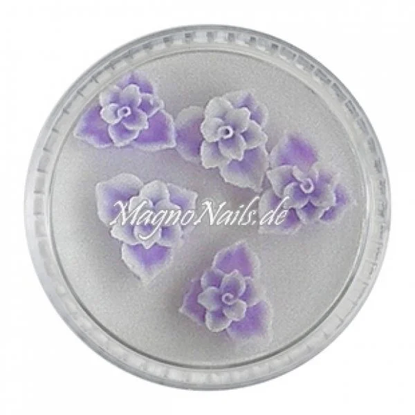 3D Einlegemotive - Gummi Soft Blumen flieder