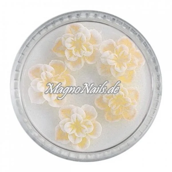 3D Einlegemotive - Gummi Soft Blumen shocking pfirsich Nailart Nageldesign Nail art