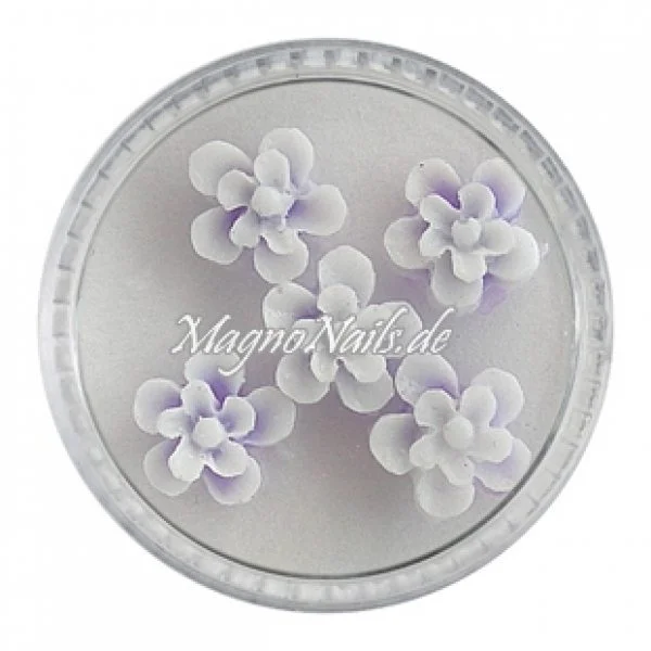 3D Einlegemotive - Gummi Soft Blumen flieder