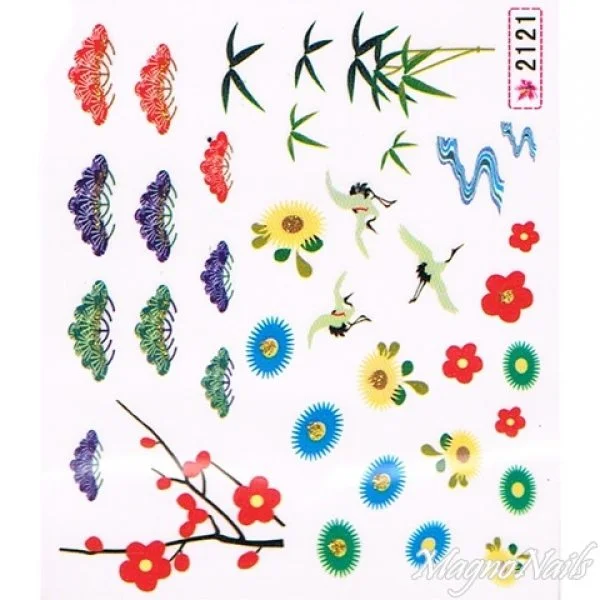 2D Nail Art One Stoke Sticker