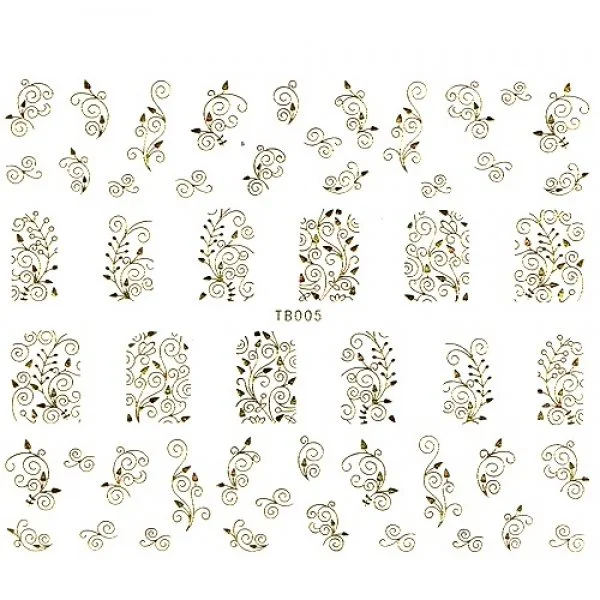 3D Full Cover Metallic Sticker - gold Selbstklebende Nagelaufkleber Nagelsticker Nail Art