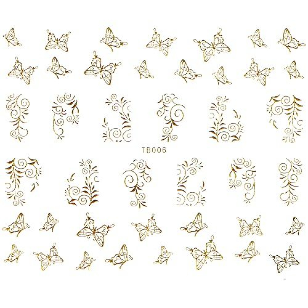 3D Full Cover Metallic Sticker - gold Selbstklebende Nagelaufkleber Nagelsticker Nail Art