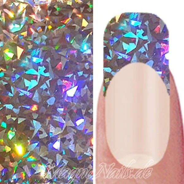 Nail Art Transfer Folie 1,5m - Nail Foil - Silver Mosaic Nagelfolie Nageldesign Folie Tranferfolie Nailart