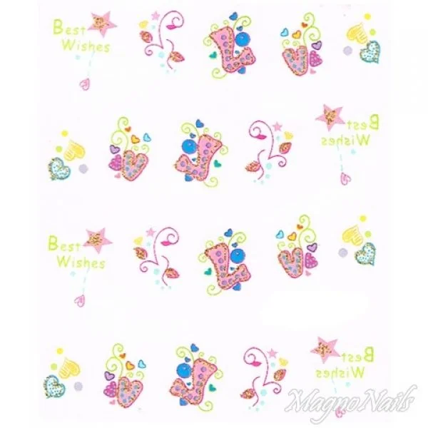 2D Nail Art One Stoke Sticker