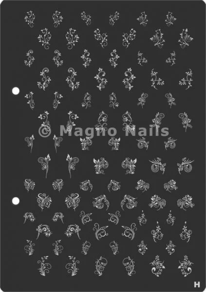 XL Stamping Schablone H extra große Schablone tief ausgestanzt Qualität