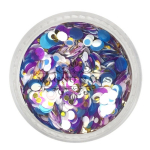 Glitter Shapes - Einlegemotive rund - Confetti bunt