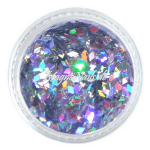 Mini Rhombus Glitter - silber hologramm