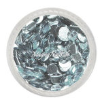 Runde Glitter - 3mm - silber